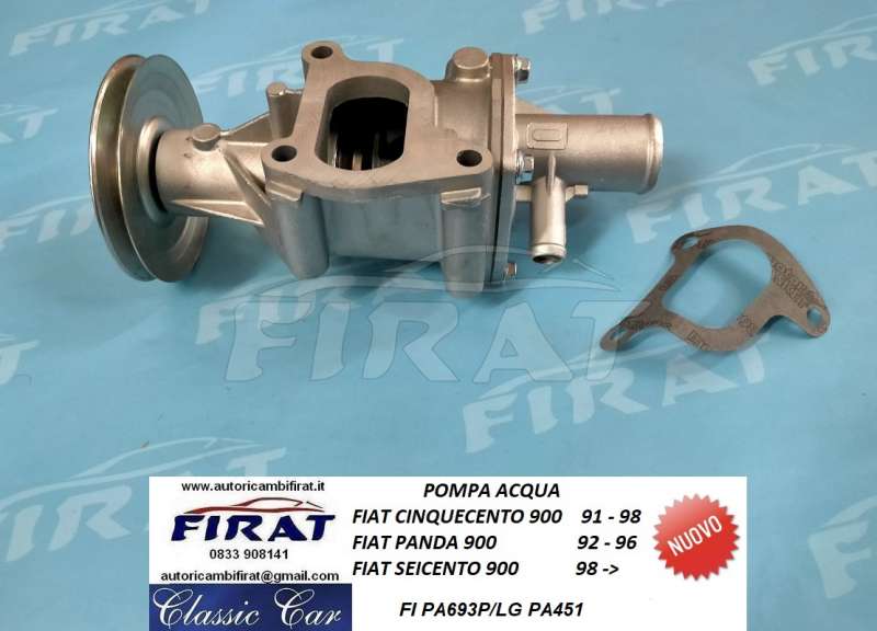 POMPA ACQUA FIAT CINQUECENTO - SEICENTO - PANDA 900cc (PA451)